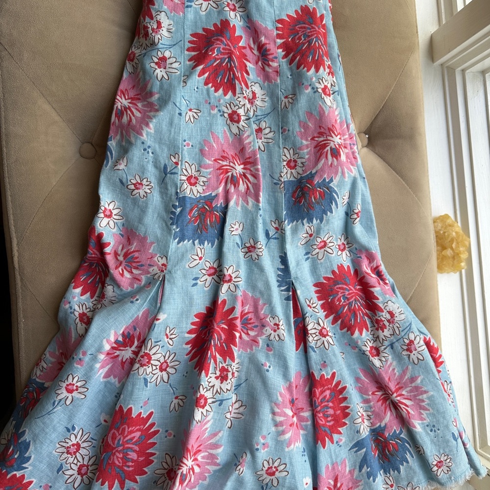 Boden Pink and Blue Pleated Midi Skirt for Casual Wear - Picture 7 of 7